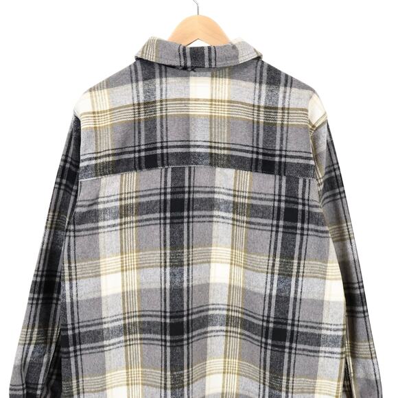 NWT Old Navy Women's Soft-Brushed Heavyweight Utility Shacket Plaid Large Tall - Picture 4 of 9